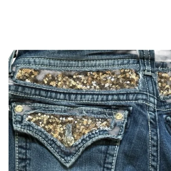 Miss Me Women's Blue Straight Leg Jeans Size 32 - Picture 5 of 9